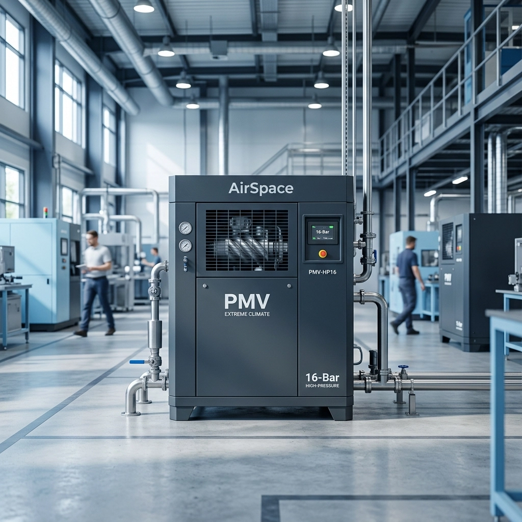 AirSpace PMV-HP16 16-Bar high-pressure screw air compressor