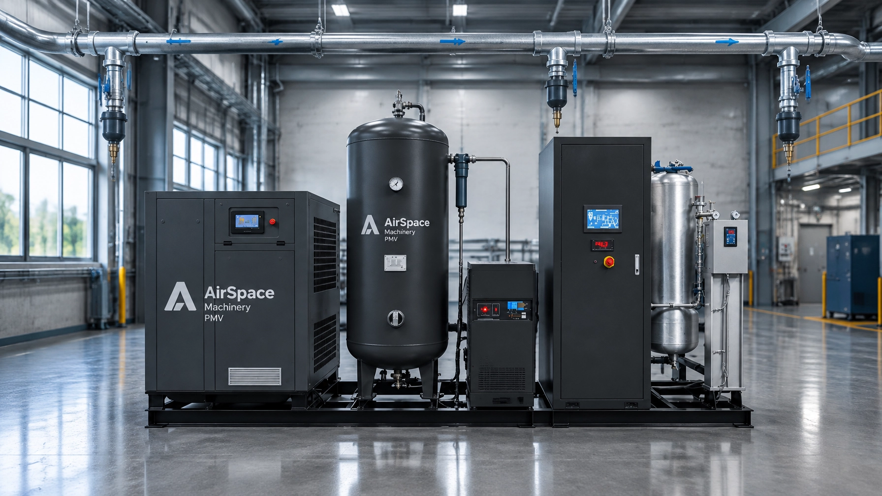 Industrial compressed air system design: ring main layout and compressor arrangement