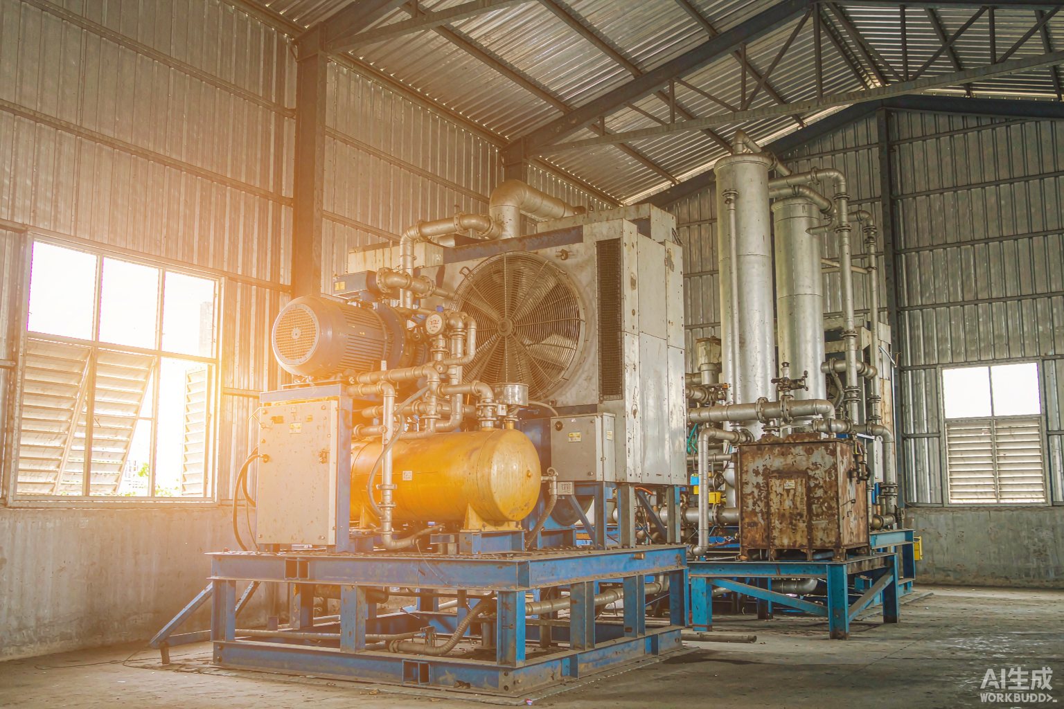 Air-cooled and water-cooled screw compressor packages compared in a 40°C tropical compressor room